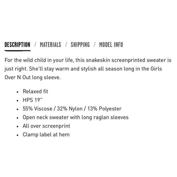 VOLCOM Sweater Girls Youth Sz M (8-10) Over N Out Animal Print Crewneck NWT - Picture 3 of 16